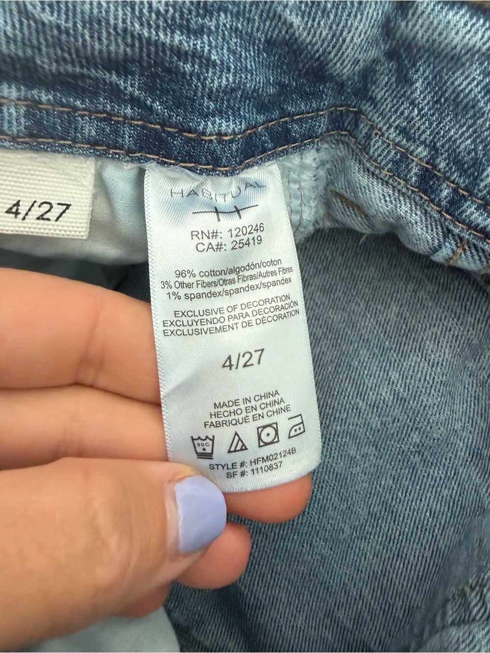 Habitual Emmette High Rise Wide Leg Medium Wash Jeans Size 4/27 - Picture 10 of 15